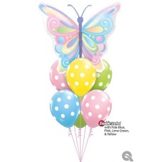 Bouquet 882 Flutter On! Qualatex #13598 81680-6 73309-1 43804-1 43766-1 43762-1